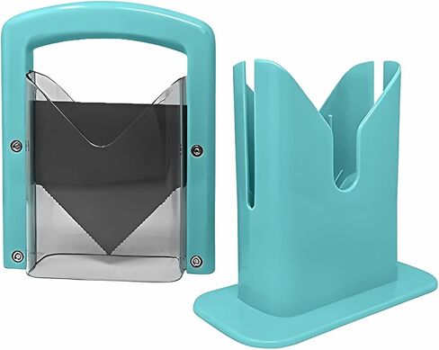 Bagel Slicer, Safety Handle，Bagel Cutter Stainless Steel (Aqua Sky) in Saudi Arabia