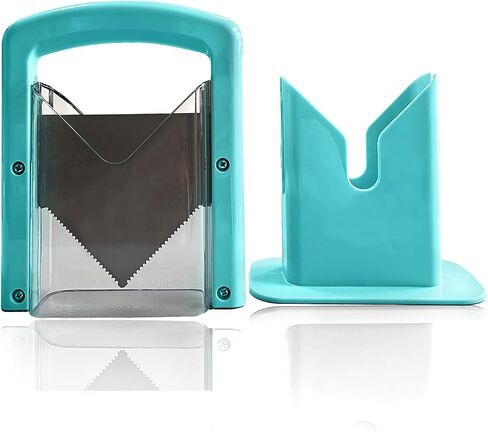 Bagel Slicer, Safety Handle，Bagel Cutter Stainless Steel (Aqua Sky) in Saudi Arabia