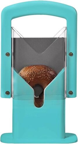 Bagel Slicer, Safety Handle，Bagel Cutter Stainless Steel (Aqua Sky) in Saudi Arabia