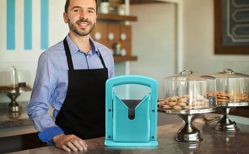 Bagel Slicer, Safety Handle，Bagel Cutter Stainless Steel (Aqua Sky) in Saudi Arabia