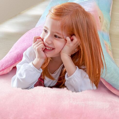 حقيبة نوم للأطفال للبنات والأولاد بألوان قوس قزح ووحيد القرن للأطفال الصغار، حقيبة نوم سميكة من الصوف للأطفال الصغار، بساط قيلولة لمرحلة ما قبل المدرسة، وحقيبة نوم رياض الأطفال، كيس نوم in Kuwait