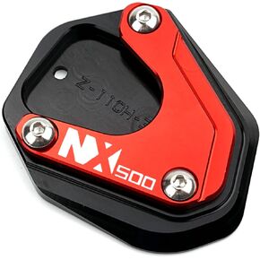 CNC Motorcycle Kickstand Pad Foot Side Stand Extension Support Plate Pad Compatible with NX500 NX 500 2023 2024 2025 NX400 accessories (Red) in Kuwait