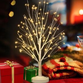 Warm White Birch Tree with LED Lights, 144 LED Lighted Birch Tree, DIY Artificial Tabletop Tree, Light Up Tree Lamp for Table Home Wedding Thanksgiving Mother’s Day Christmas Party Decor in Saudi Arabia