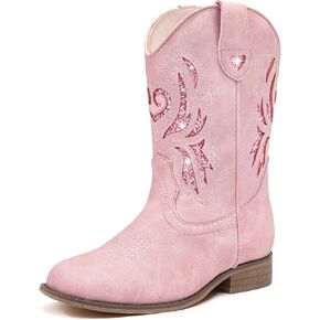 أطفال أحذية رعاة البقر الغربية ساحة تو بريق طفل الفتيات راعية البقر التمهيد منتصف العجل طفل صغير/طفل كبير حفلة عيد ميلاد أحذية ركوب الخيل in Kuwait