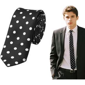 YALLNASL Vintage Polka Dot Ties for Halloween Leopard Print Neckties for Business Casual Striped Tie for Men Cosplay Costumes in Kuwait