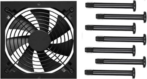 70PCS Computer Case Fan Part Desktop Computer Power Supply Fan Long Screw Black Radiator Fan Screw for Water Cooling Exhaust Fan Fixing 6-32x30mm in Saudi Arabia