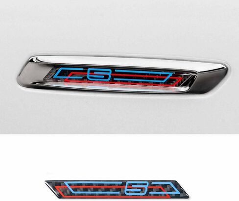 ملصق Betterhumz للسيارة من الجانب الأمامي لسيارة BMW 5 Series F10 F11 LCI 528i 530i 535i 550i 2011-2016، ملحقات شعارات شارة عاكسة للضوء من ألياف الكربون in Saudi Arabia