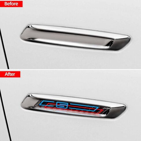 ملصق Betterhumz للسيارة من الجانب الأمامي لسيارة BMW 5 Series F10 F11 LCI 528i 530i 535i 550i 2011-2016، ملحقات شعارات شارة عاكسة للضوء من ألياف الكربون in Saudi Arabia