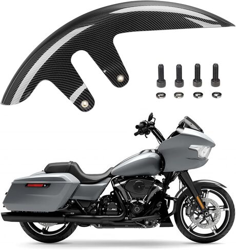 Motorcycle Front Fender, Tire Mudguard for Harley Touring CVO Street Glide, CVO Road Glide, CVO Road Glide ST, Street Glide Ultra 2023-2025 (Carbon Fiber Pattern) in Saudi Arabia