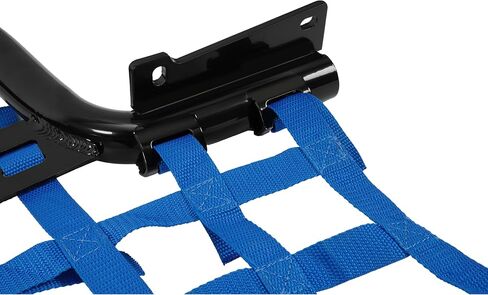 Nerf Bar Compatible with 2001-2005 Yamaha Raptor 660 / 660R Aluminium+Plastic Side Step Nerf Bar w/Blue Webbing Nets Powder Coated Black in Saudi Arabia