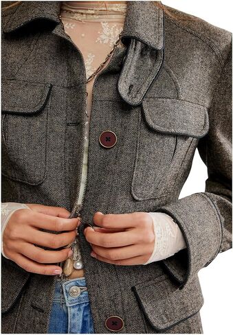 Free People womens Renaux Officer Jacket in Saudi Arabia