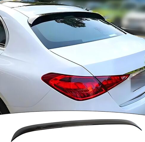 Rear Window Spoiler Visor Roof Wing Compatible with Mercedes C-Class W206 C300/ C43/ C63 2022 2023 2024 2025 (4-Door Sedan Only), Gloss Black Top Wing Lip Exterior Accessories in Saudi Arabia