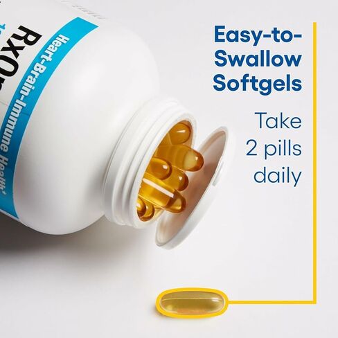 Natural Factors RxOmega-3, Natural Support for Heart Health with DHA and EPA, Daily Dietary Supplement, 60 Softgels in Saudi Arabia