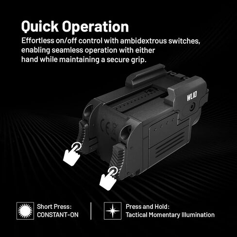 AIMWIM WL10 GL GL التكتيكية الليزرية LIGHT COMBO 900 LUMENS WEAPON LIGHT مع خضراء ليزر مغناطي in Kuwait