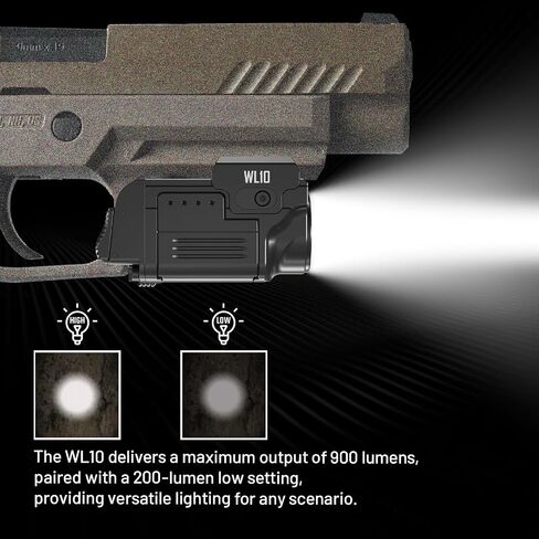 AIMWIM WL10 GL GL التكتيكية الليزرية LIGHT COMBO 900 LUMENS WEAPON LIGHT مع خضراء ليزر مغناطي in Kuwait