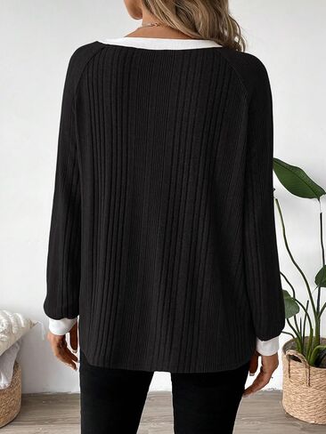 Womens Long Sleeve Shirts Crewneck Casual Tops Loose Fit Tunic Fall Fashion 2025 Blouses Clothing in Saudi Arabia