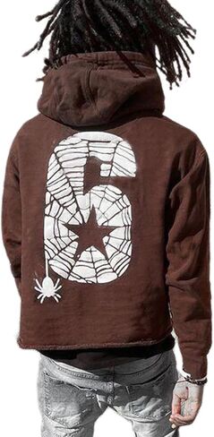Women Men Y2k Hoodie Oversized Long Sleeve Pullover Sweatshirt Goth Grunge Aesthetic Hoodies Vintage Streetwear in Kuwait