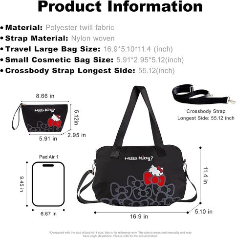 Vimanllie Travel Bag Large Waterproof Weekender Tote Bags for Women with Shoulder Strap, Polyester Luggage Sleeve Overnight in Saudi Arabia