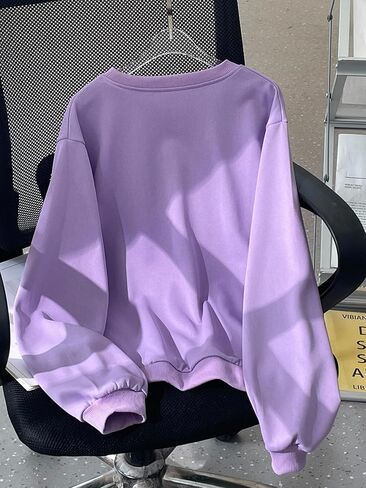 SHENHE Girl's Bow Sweatshirts Cute Long Sleeve Crewneck Pullover Tops Graphic Preppy Sweatshirts Hoodies Teen in Kuwait