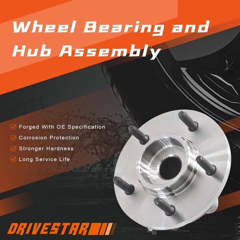 (Pair) DRIVESTAR 515004 4WD Front Wheel Hub & Bearing Assembly for Ford Expedition 4WD 1997-2000, 1998-2000 LINCOLN Navigator (4x4 w/ABS 5 Lugs) in Saudi Arabia