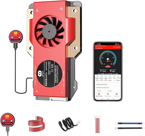Daly Smart BMS 4S-16S 40a-500a مع وحدة WiFi ويمكن 485 لوحة حماية الاتصالات لحزمة بطارية LifePo4 (Smart BMS 8S 24V ， 100a) in Kuwait