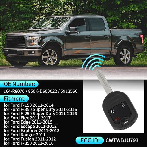 X AUTOHAUX CWTWB1U793 315 ميجا هرتز استبدال مفتاح ذكي عن بعد للدخول بدون مفتاح فوب لفورد F-150 F-250 F-350 سوبر ديوتي 2011-2016 لفورد إيدج 2011-2015 164-R8070 3 أزرار in Saudi Arabia