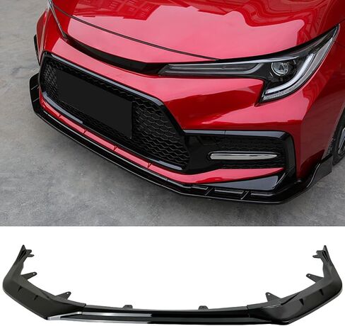 يناسب 2020-2026 تويوتا كورولا سيدان SE/XSE لامع أسود V2 SPORT FRONT BUMPER LIP SPLITTER KIT in Saudi Arabia