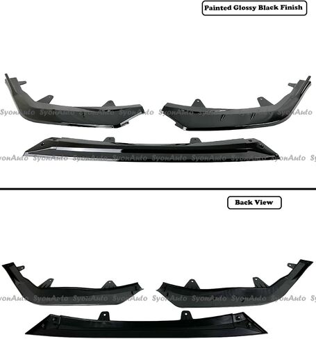 يناسب 2020-2026 تويوتا كورولا سيدان SE/XSE لامع أسود V2 SPORT FRONT BUMPER LIP SPLITTER KIT in Saudi Arabia