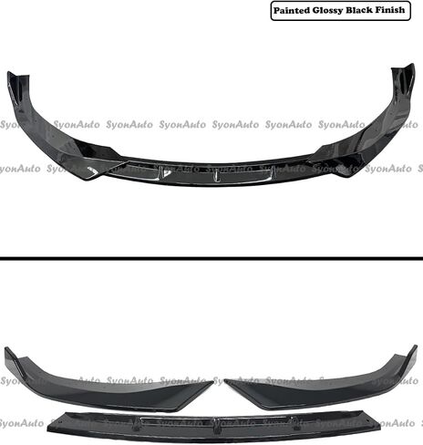 FOR 2024-2026 HYUNDAI SONATA N-LINE GLOSS BLACK V STYLE FRONT BUMPER LIP SPLITTER KIT in Saudi Arabia