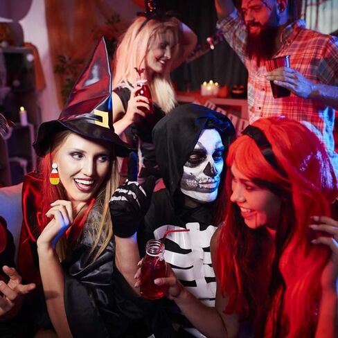 Halloween Beaded Earrings Set Spooky Boo Pumpkin Ghost Earrings for Women Candy Corn Trick Treat Drop Dangle Earrings for Cosplay Costume Parties Holiday Gifts in Kuwait