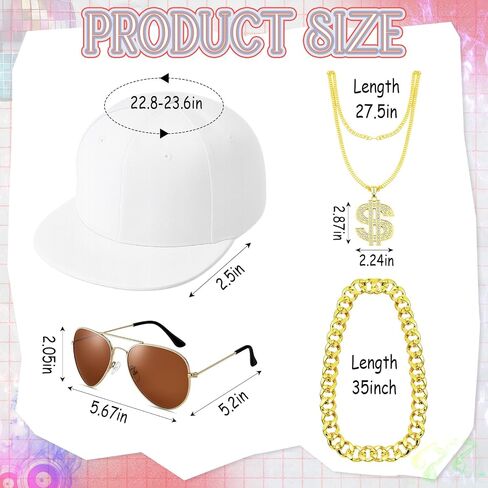 5 Pcs Retro Singer Costume Kit Rapper Costume 80s 90s Accessories for Women Disco Party Decor Halloween Cosplay in Saudi Arabia