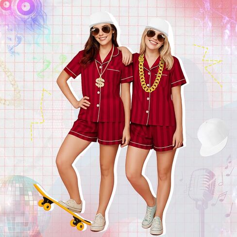 5 Pcs Retro Singer Costume Kit Rapper Costume 80s 90s Accessories for Women Disco Party Decor Halloween Cosplay in Saudi Arabia