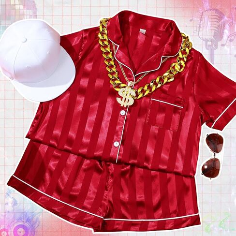 5 Pcs Retro Singer Costume Kit Rapper Costume 80s 90s Accessories for Women Disco Party Decor Halloween Cosplay in Saudi Arabia