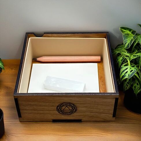 Intention Setting Box Handmade Copper Pyramid with Sri Yantra Engraved, Reiki Healing & Vastu Shastra Decor, Copper Meditation Pyramid Energy Emitter, Pyramid Meditation Healing Gemstone in Saudi Arabia