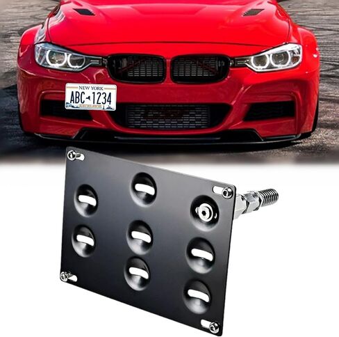 إطار لوحة ترخيص بخطاف سحب أمامي بدون حفر لسيارة BMW 2 3 4 5 Series X3 X4 Z4 i3 F22 F30 F31 F32 F33 F36 F07 F10 F11 G30 إطار ممتص الصدمات الأمامي (هيكل F) in Saudi Arabia