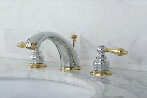 Kingston Brass KB976AL صنبور حمام فيكتوري واسع الانتشار، نحاس عتيق، 10 × 5.75 × 4.06 in Saudi Arabia