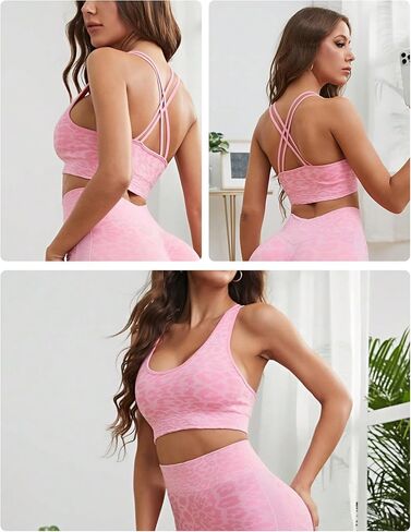 Women's Ribbed Seamless High Support Sports Bra Activewear for Gym and Yoga in Saudi Arabia