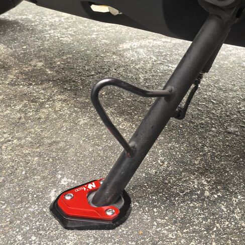 CNC Motorcycle Kickstand Pad Foot Side Stand Extension Support Plate Pad Compatible with NX500 NX 500 2023 2024 2025 NX400 accessories (Red) in Kuwait