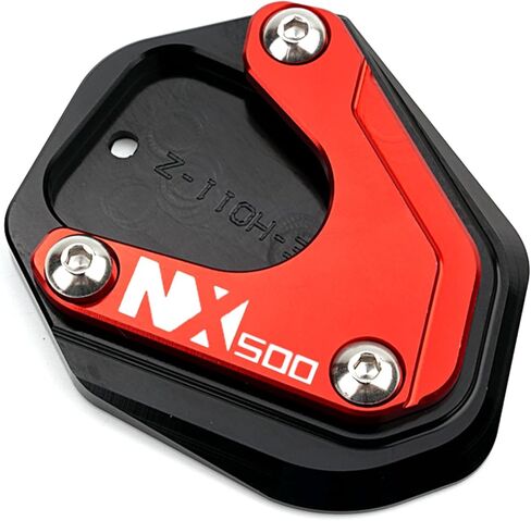 CNC Motorcycle Kickstand Pad Foot Side Stand Extension Support Plate Pad Compatible with NX500 NX 500 2023 2024 2025 NX400 accessories (Red) in Kuwait