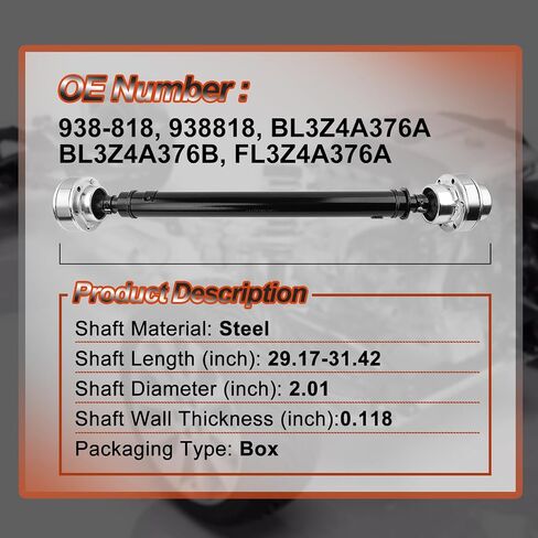 BL3Z4A376A Front Complete Drive Shaft Prop Shaft Driveshaft Assembly Compatible with Ford F-150 2011-2017, Expedition & Lincoln Navigator 2015-2017, 4WD AWD, Replace OE BL3Z4A376A, BL3Z4A376B in Saudi Arabia
