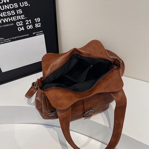 Leather Tote Bags for Women Slouchy Hobo City Bag Soft Leather Tote Purse Vintage Multi-Pocket Crossbody Satchel in Saudi Arabia