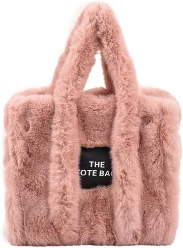 Fluffy Tote Bag Plush Underarm Bag Fashion Fluffy Crossbody Bag for Women Winter in Saudi Arabia