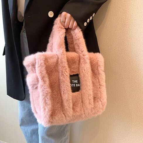 Fluffy Tote Bag Plush Underarm Bag Fashion Fluffy Crossbody Bag for Women Winter in Saudi Arabia