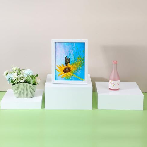 رافعات بوفيه كبيرة الحجم، صناديق أكريليك بيضاء، رافعات طعام للعرض مع قيعان مجوفة، عرض طاولة الحلوى لعرض الطعام، منصات الطعام، عداد البيع بالتجزئة لحفلات الزفاف (مجموعة واحدة) in Kuwait