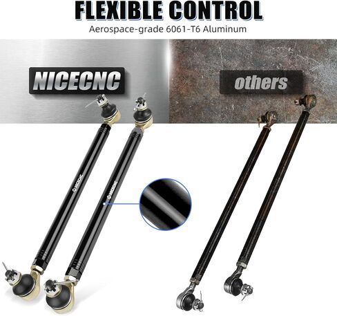 NICECNC Motorcycle Steering Tie Rod Compatible with Yamaha Banshee 350 YFZ350 1987-2006, Banshee 350 YFZ350SE Special Edition 2005 2006, Big Bear 350 YFM350U 1997-1999, See Fitments in Saudi Arabia
