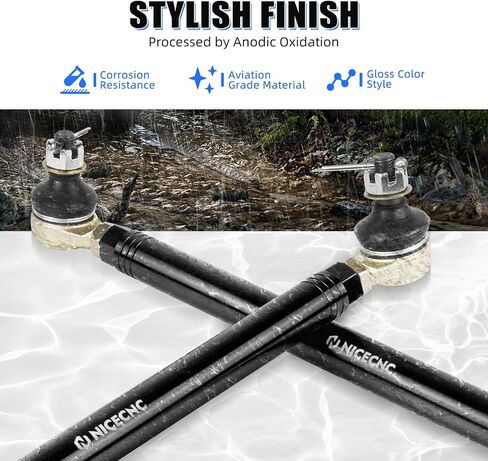 NICECNC Motorcycle Steering Tie Rod Compatible with Yamaha Banshee 350 YFZ350 1987-2006, Banshee 350 YFZ350SE Special Edition 2005 2006, Big Bear 350 YFM350U 1997-1999, See Fitments in Saudi Arabia