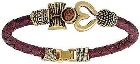 Export Store Mahadev Mahakal Shiva Bahubali Kada Bracelet (Brown) Unisex Adult. (Pack Of 1) in Saudi Arabia