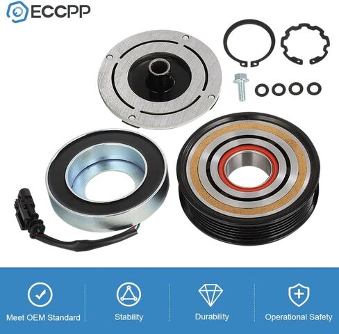 ECCPP A/C Compressor Clutch 2015-2023 Fit for GMC Sierra 2500 HD 3500 6.6L 2015-2023 Fit for Chevrolet Silverado 2500 3500 4500 5500 6500 HD 6.6L AC Clutch in Saudi Arabia