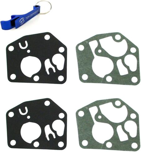 TC-Motor Carburator Diaphragm Gasket Kit for Briggs & Stratton 495770 795083 5083H 5083K Craftsman SPM214686423 يناسب الموديلات 95900 96900 98900 9C900 10A900 Pulsa Prime Carburetors 3 Thru 3.75HP (2) in Saudi Arabia