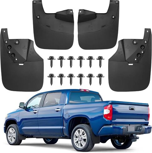 Mud Flaps Compatible with Toyota Tundra 2007-2021 Mud Guards Splash Guards Tire Protector Mudguard No Drilling Required Mudflaps Accessories in Saudi Arabia